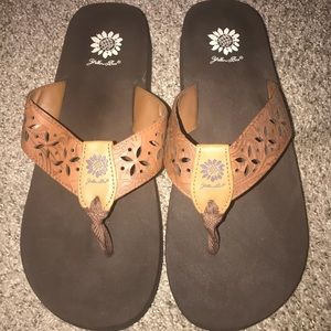 Brown leather Yellow Box.